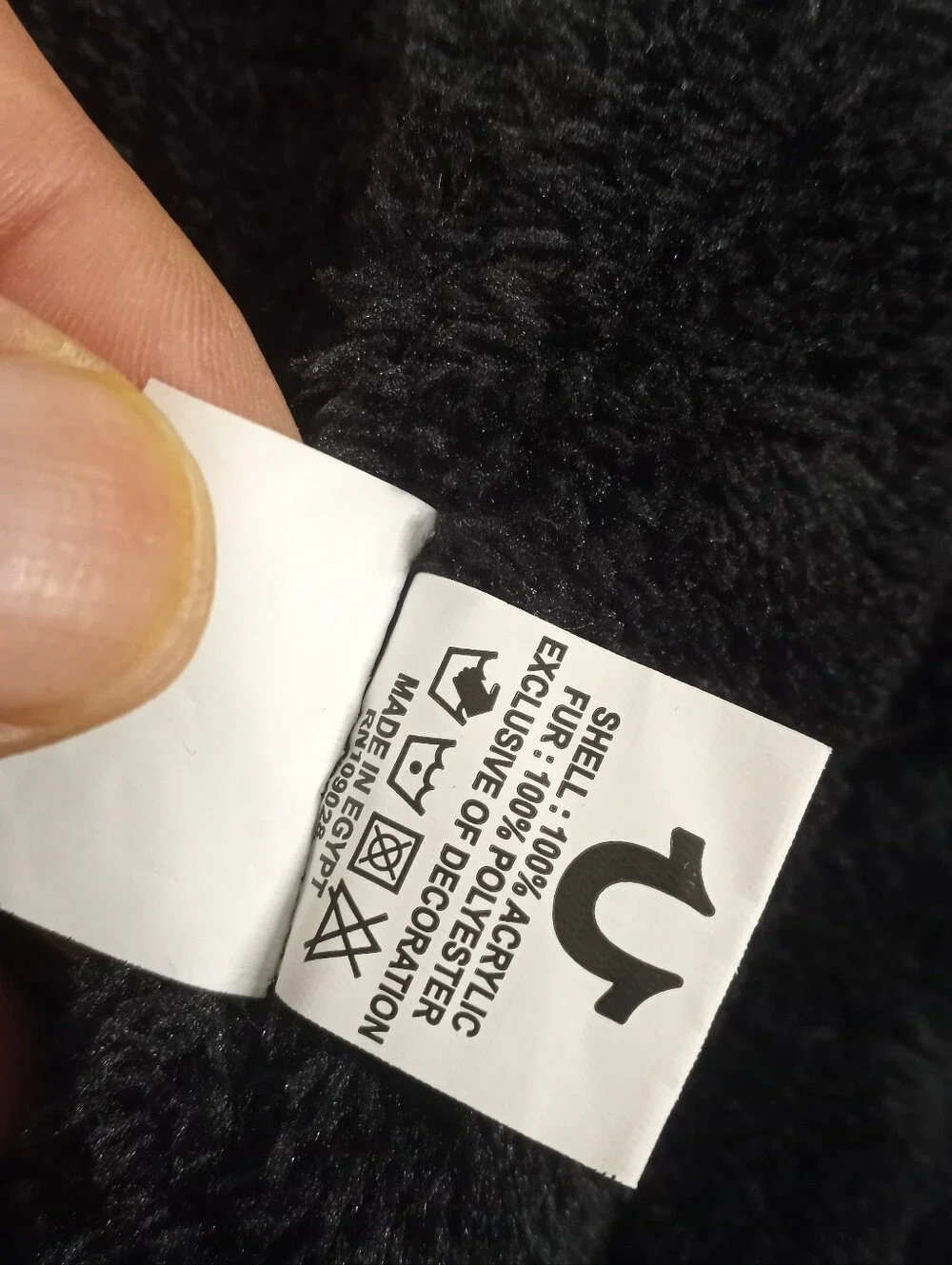 True Religion Dark Blue Ribbed Knit Cuff Beanie One Size